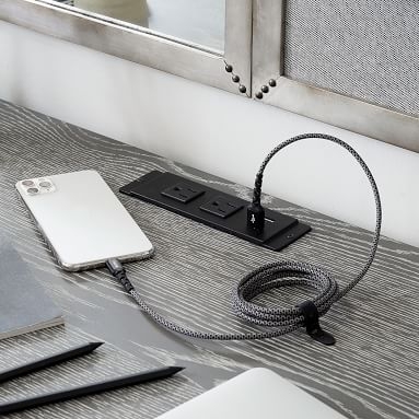 Beadboard Small Storage Smart Desk, Simply White, UPS - Image 5