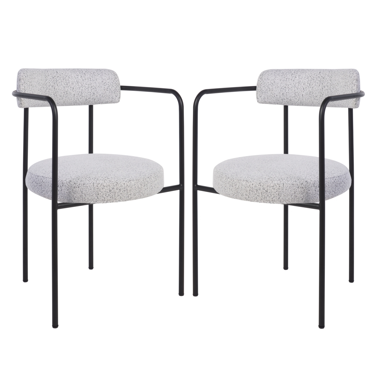 Andrean Dining Arm Chair - White / Black - Image 0