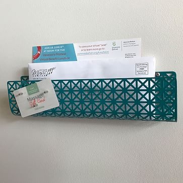 Perforated Steel Mail Holder, White - Image 3