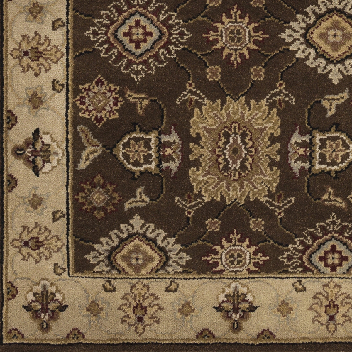 Dinar Brown Indoor 6' x 6' Handmade Rug - Image 1