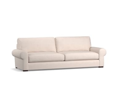 Turner Roll Arm Upholstered Sofa 3-Seater 87.5", Down Blend Wrapped Cushions, Performance Heathered Basketweave Platinum - Image 4