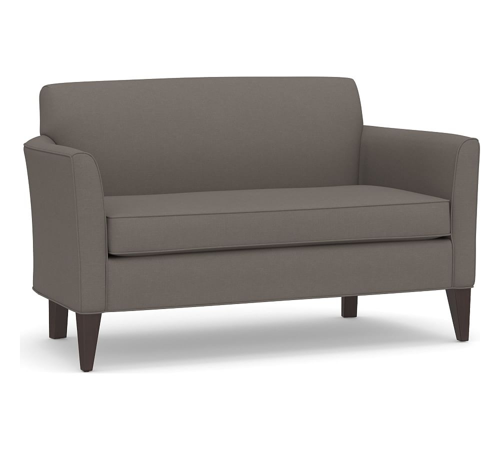 Marcel Upholstered Mini Sofa, Polyester Wrapped Cushions, Performance Everydaylinen(TM) by Crypton(R) Home Graphite - Image 0