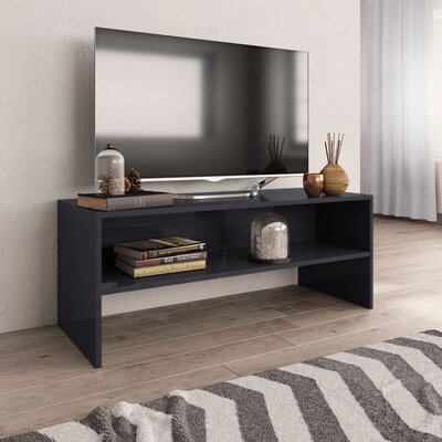 Latitude Run® TV Cabinet High Gloss Black 39.4"X15.7"X15.7" Chipboard - Image 0