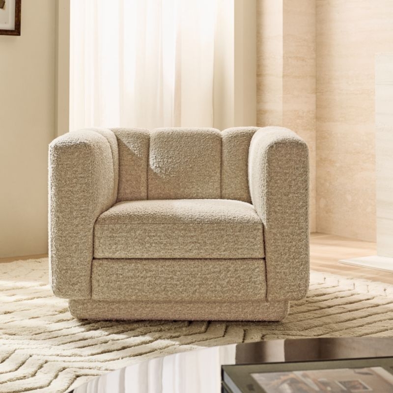 Yarrow Swivel Chair Lisbon Rose Brown - Image 7