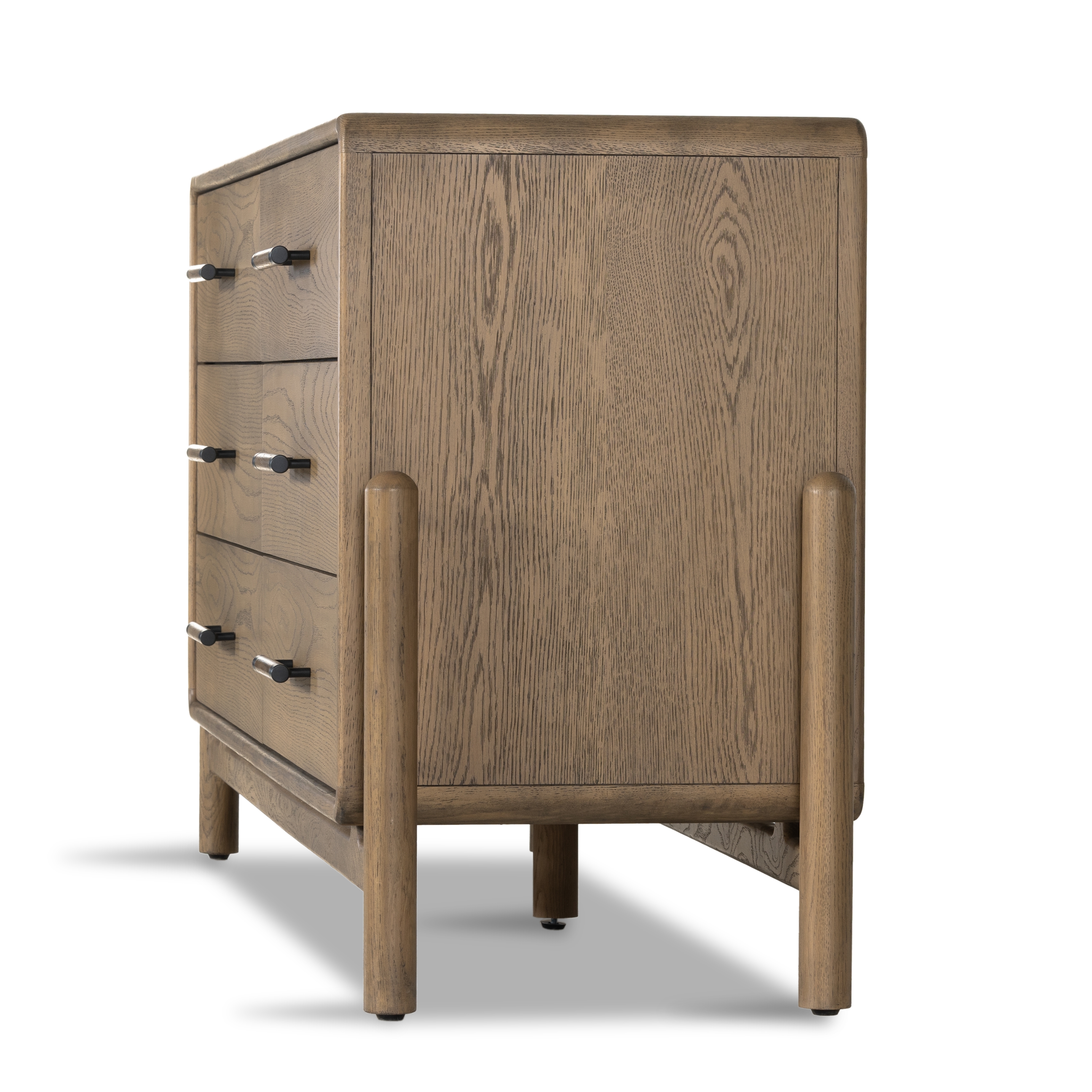 Caroline 6 Drawer Dresser-Smoked Oak - Image 2