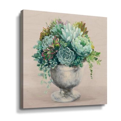 Festive Succulents I Blush Gallery Wrapped Canvas - Image 0