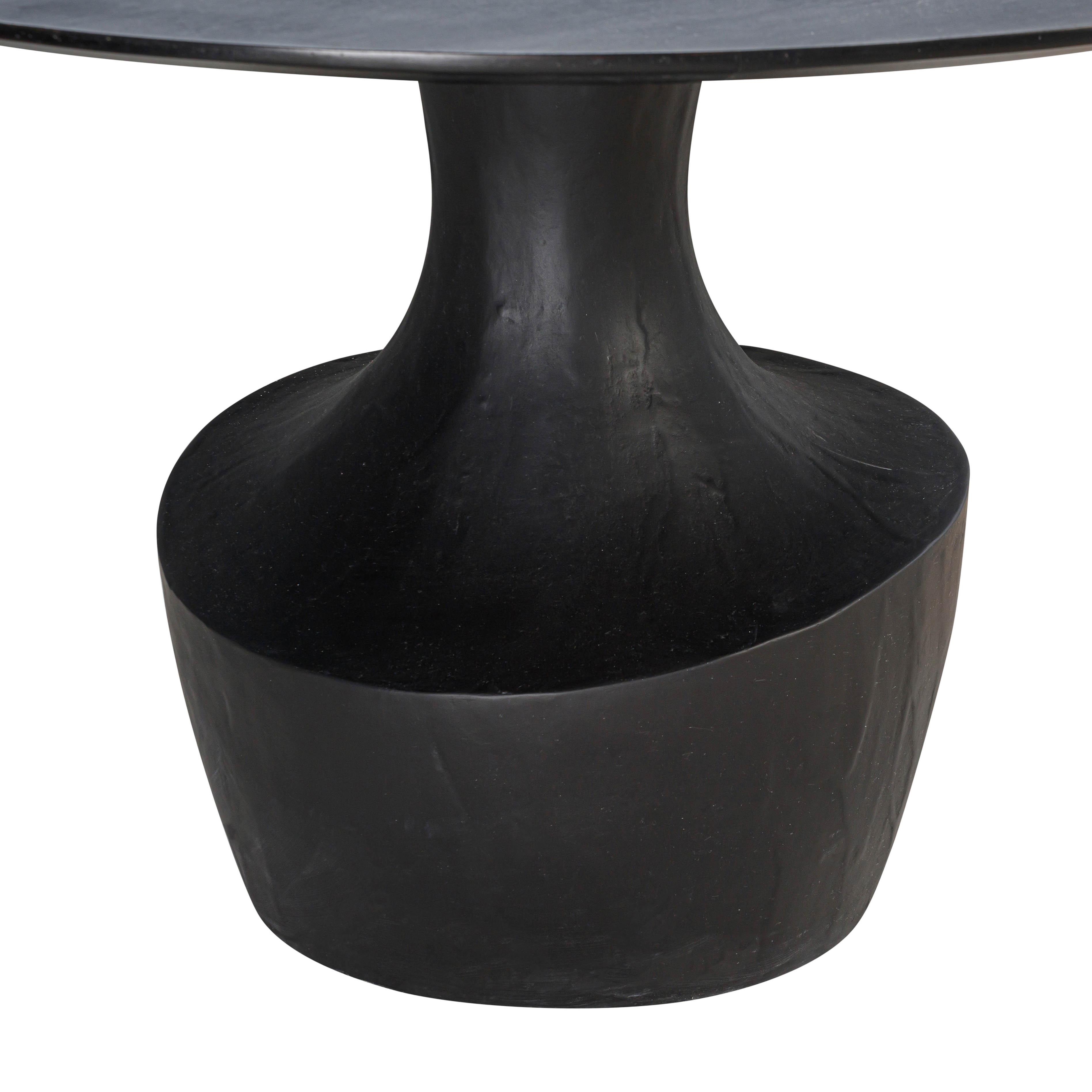 Gevra Black Acacia & Faux Plaster Dining Table - Image 2