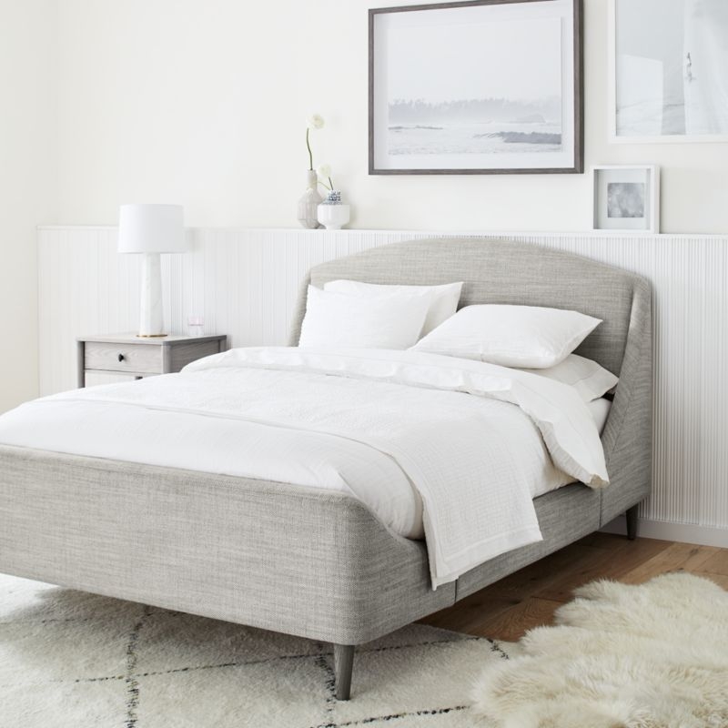 Lafayette Mist Grey Upholstered California King Bed - Image 5
