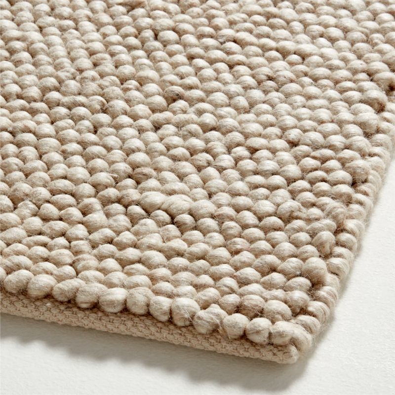Orly Wool Blend Textured Light Tan Area Rug 6'x9' - Image 1