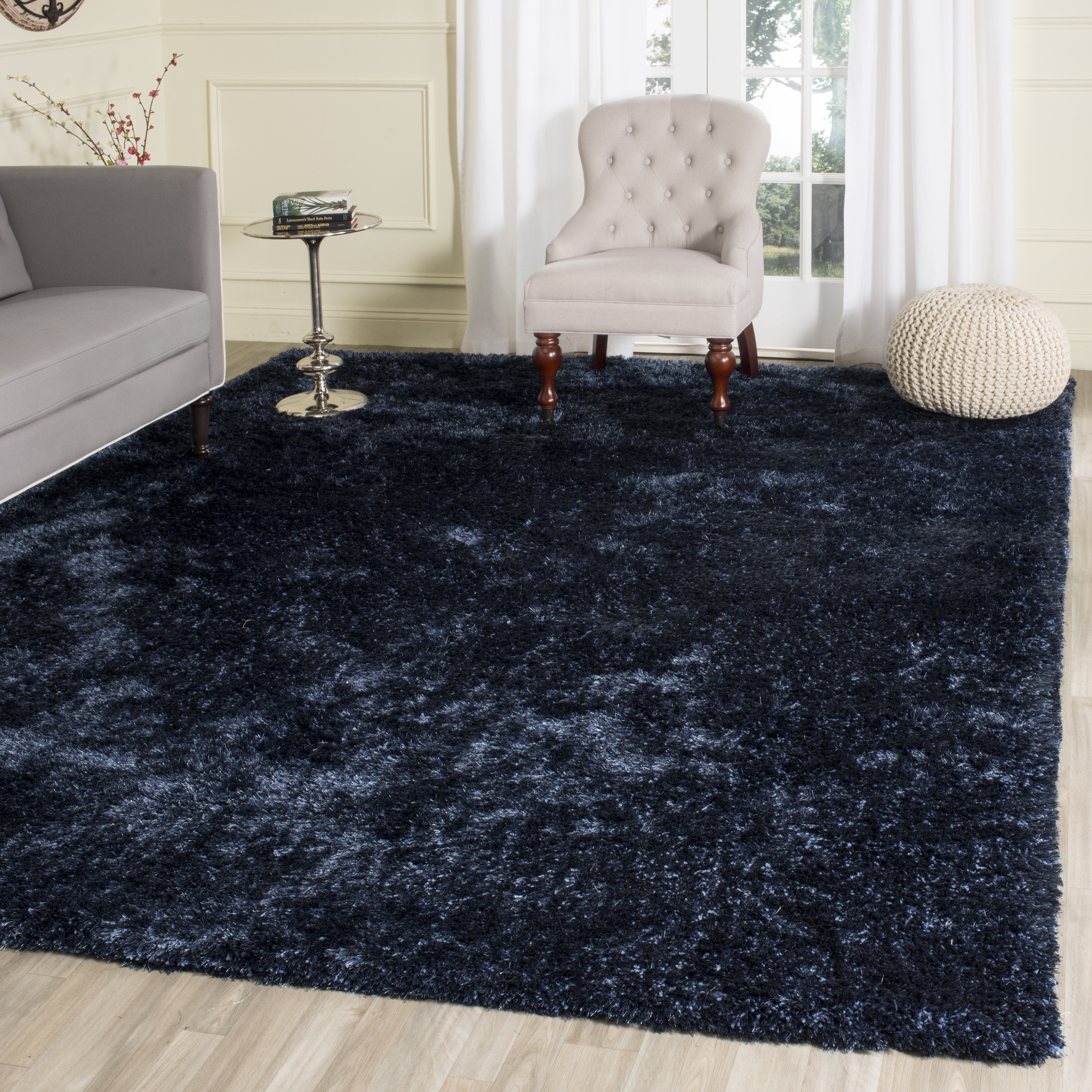 Arlo Home Hand Tufted Area Rug, SGT711D, Navy,  8' X 10' - Image 1