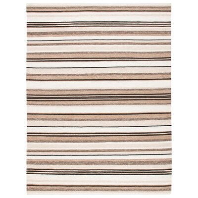 Striped Kilim 601 Area Rug In Natural/Ivory - Image 0