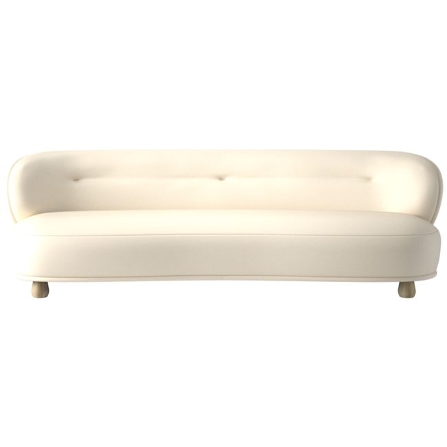 Leonne 90" Sofa Kanvas Sand - Image 0