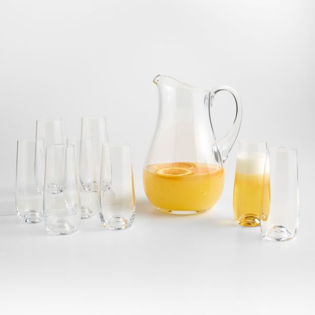 Mimosa Cocktail Set, Set of 8 Glasses with Pitcher - Image 0