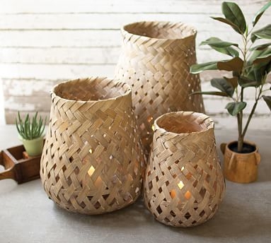 Bamboo Lanterns, Set of 3 - Image 0