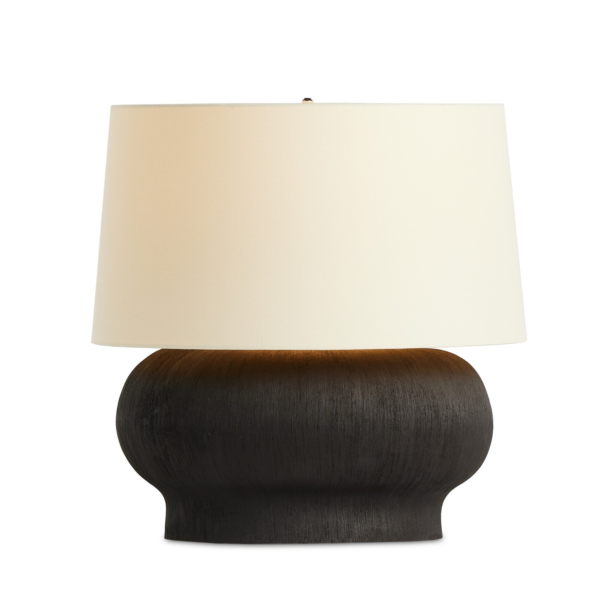 Kragen Table Lamp - Textured Matte Black Porcelain Ceramic - Image 1