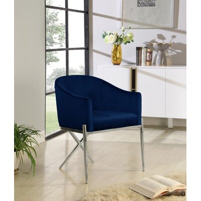 Krista Velvet Upholstered Arm Chair - Image 1