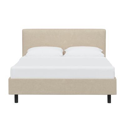 Simple Square Upholstered Platform Bed - Image 0