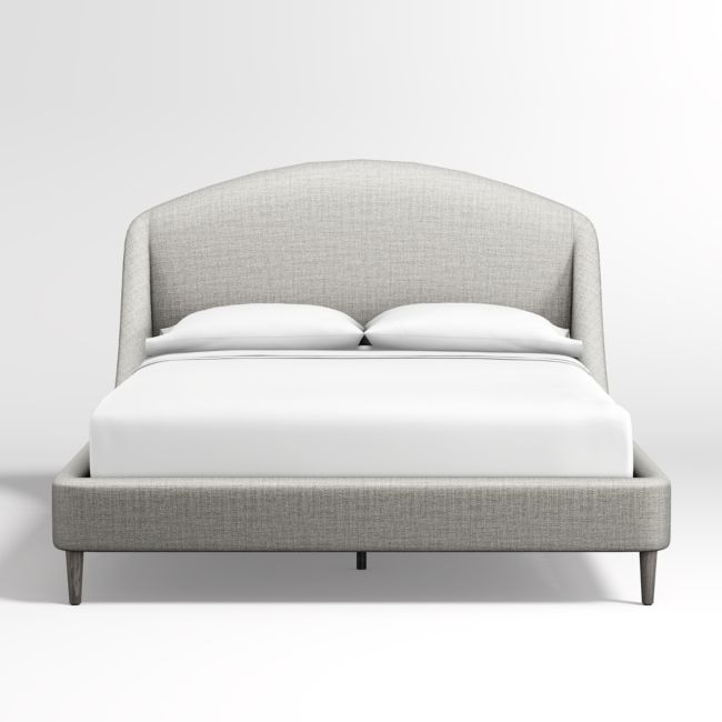 Lafayette Mist Grey Upholstered Queen Bed without Footboard - Image 0