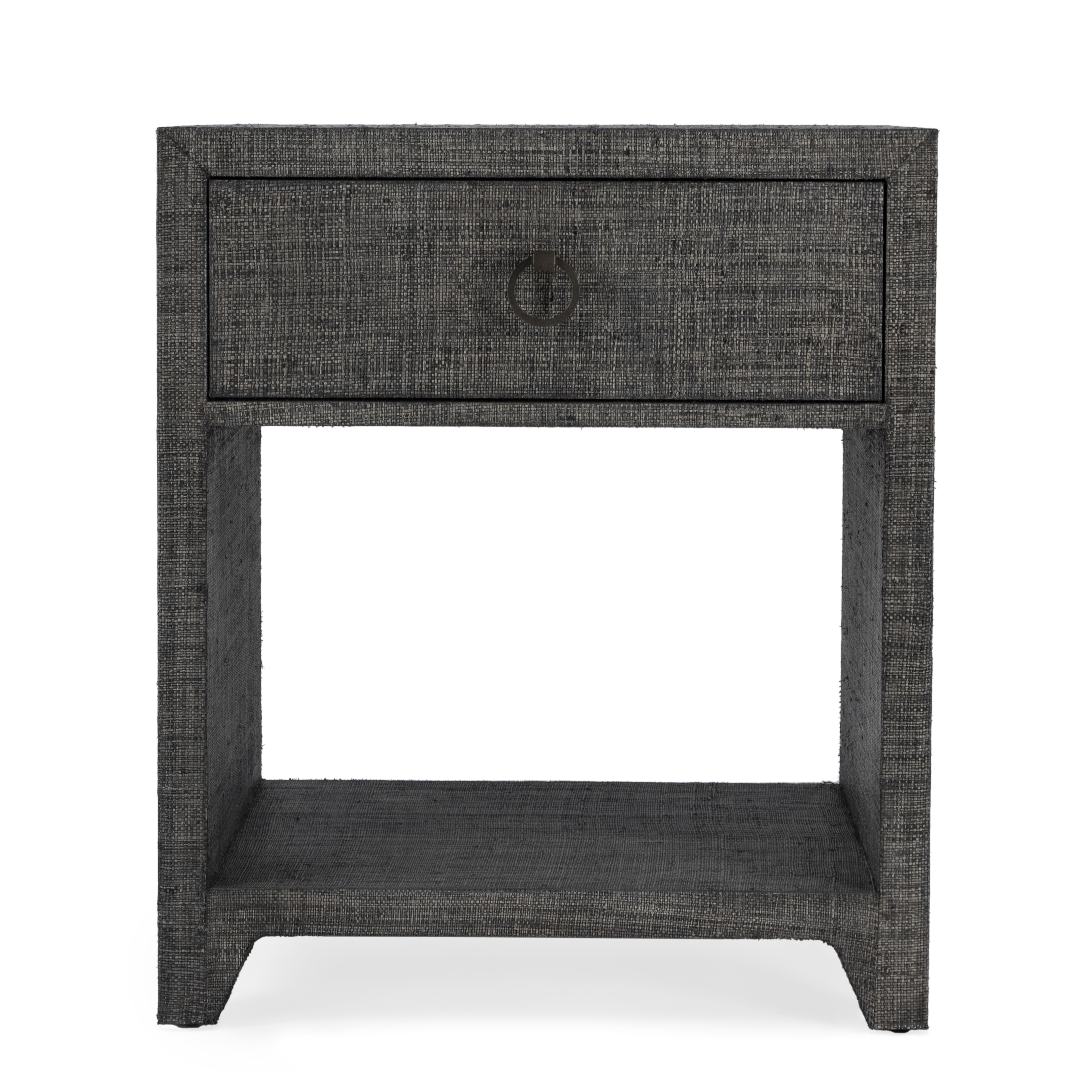Bar Harbor Charcoal Raffia Nightstand - Image 3