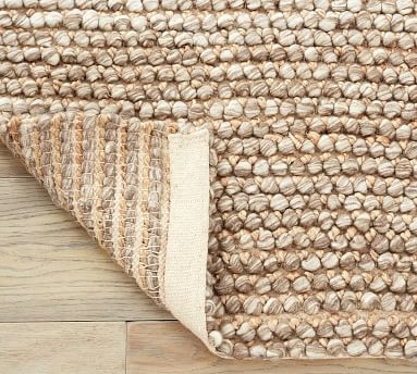 Zane Eco-Friendly Handwoven Textured Rug, 8 x 10', Heathered Cappucino - Image 4