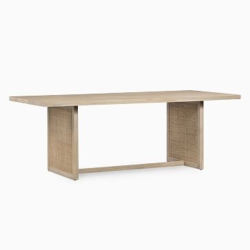 Yvette 84" Rectangle Dining Table, White Wash - Image 1