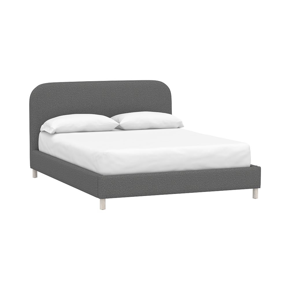 Miller Platform Upholstered Bed, Queen, Tweed Charcoal - Image 0