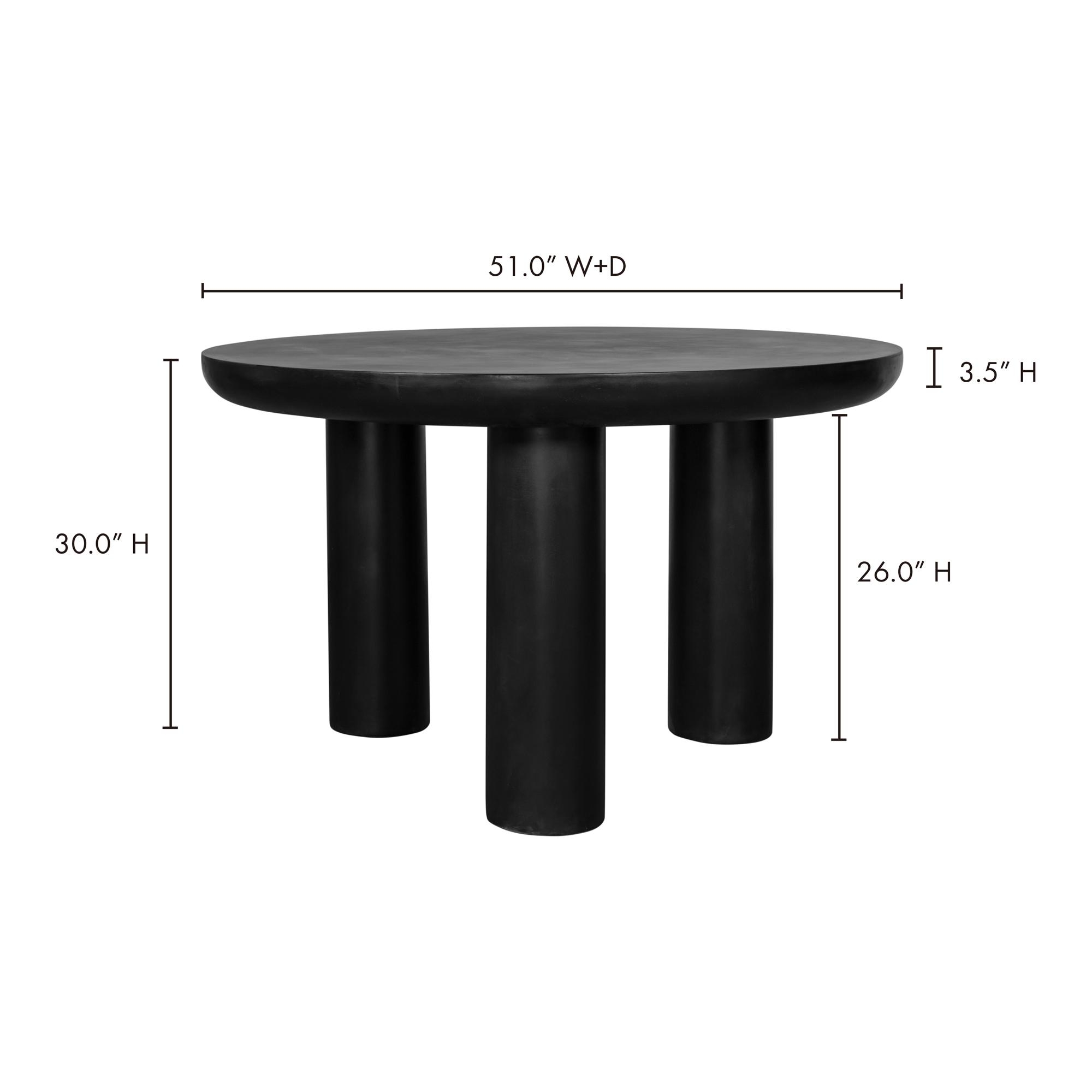 Rocca Round Dining Table Black - Image 8