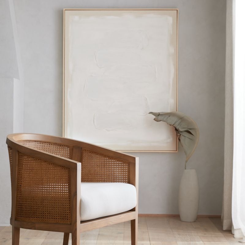 Alura Low-Wide Cream White Porcelain Vase - Image 3