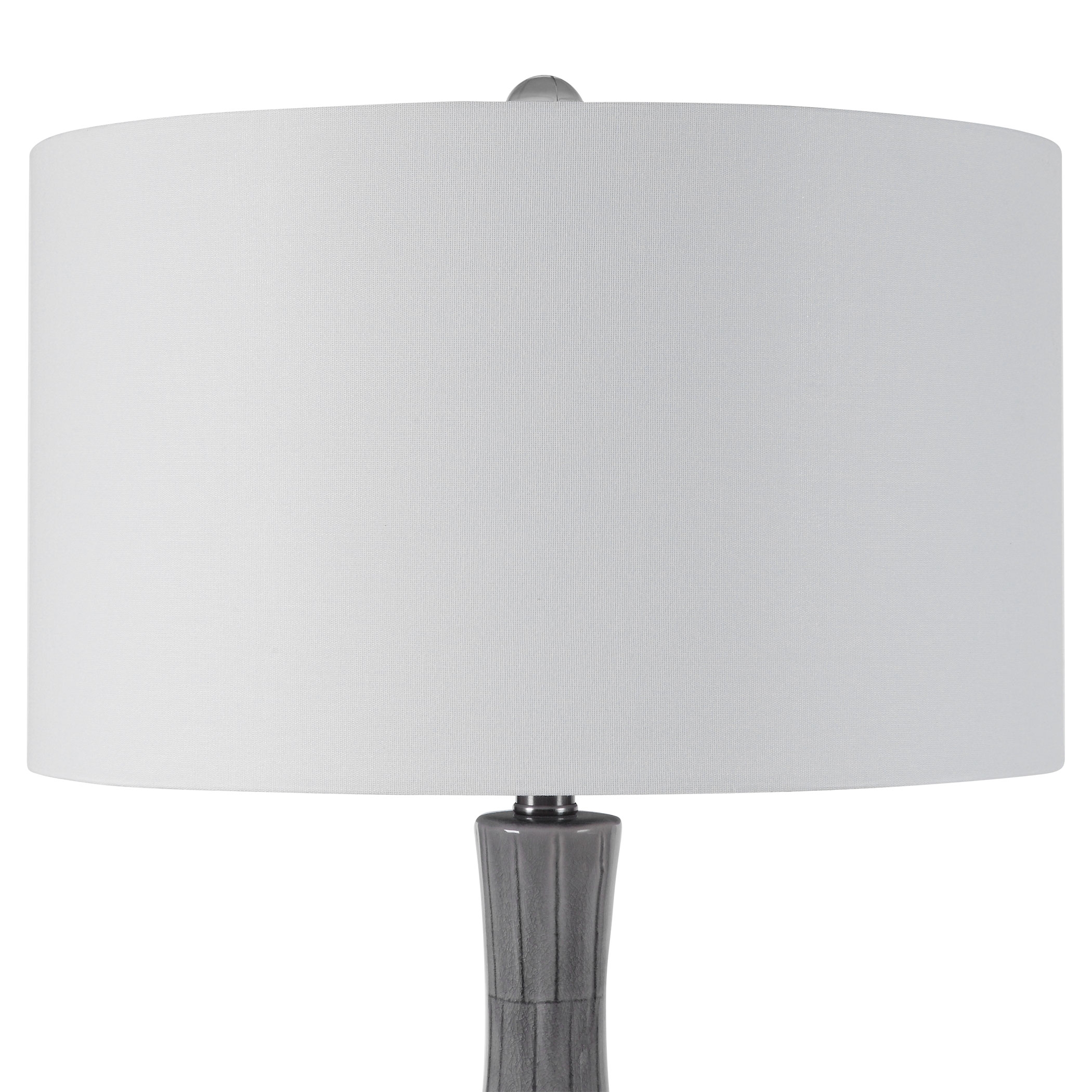 LeAnna Gray Crackle Table Lamp - Image 3