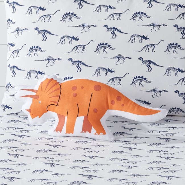 Orange Dino Throw Pillow - Image 0