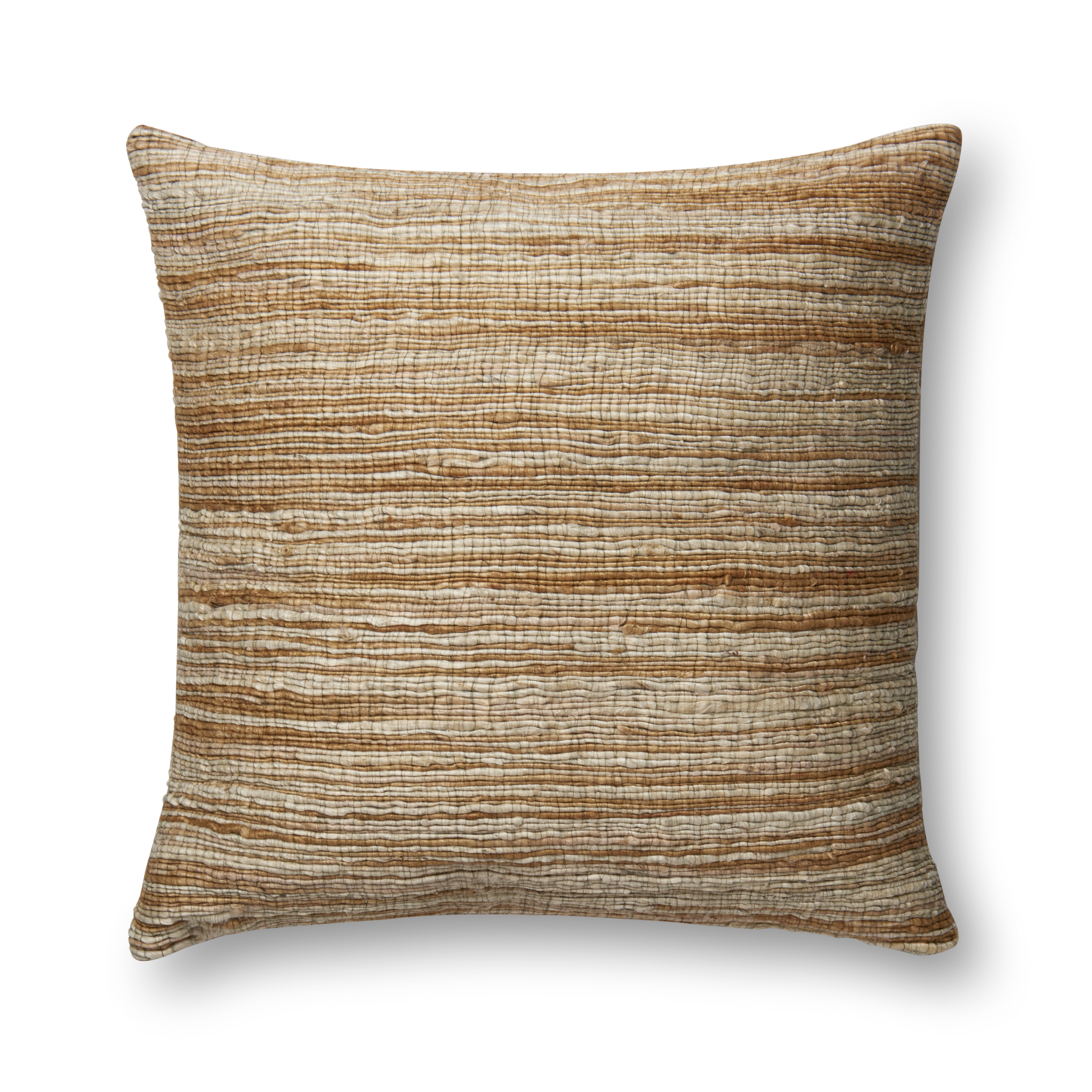 ED Ellen DeGeneres Crafted by Loloi Pillows P4014 Camel / Beige 22" x 22" Cover Only - Image 0