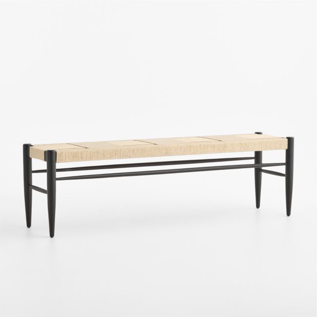 Adriel 64" Rushed Woven Bench - Image 0