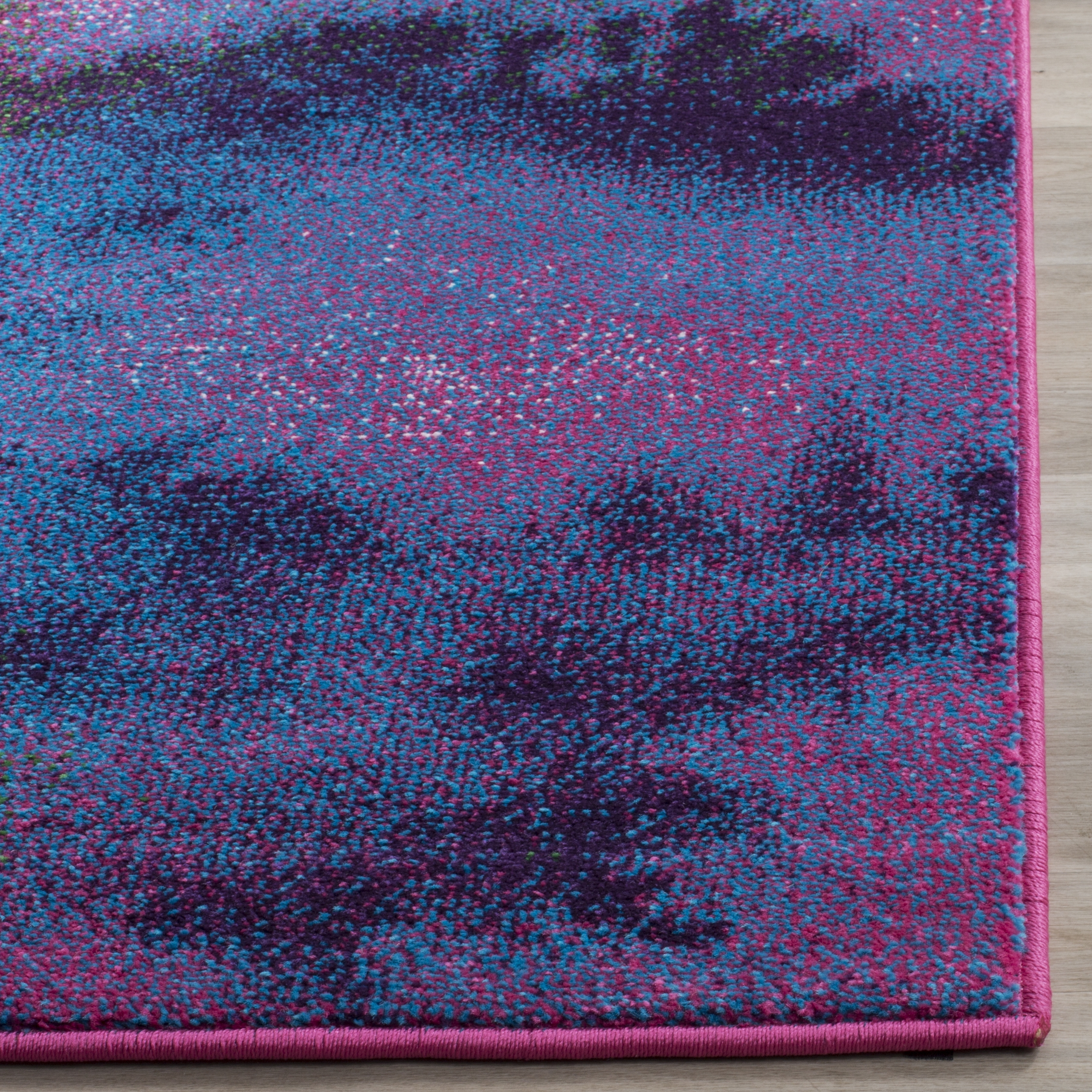 Arlo Home Woven Area Rug, WTC669B, Ivory/Peacock Blue,  2' 3" X 4' - Image 1