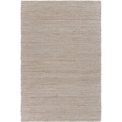 Sewell Striped Hand Braided Jute/Cotton Beige Area Rug - Image 0