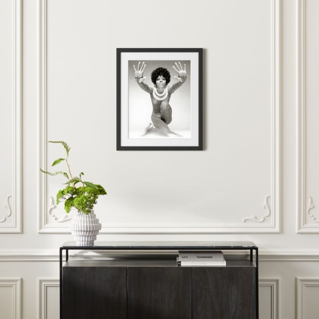 'Diana Ross Reaching Out' Photographic Print in Black Frame 25.5"x21.5" - Image 1