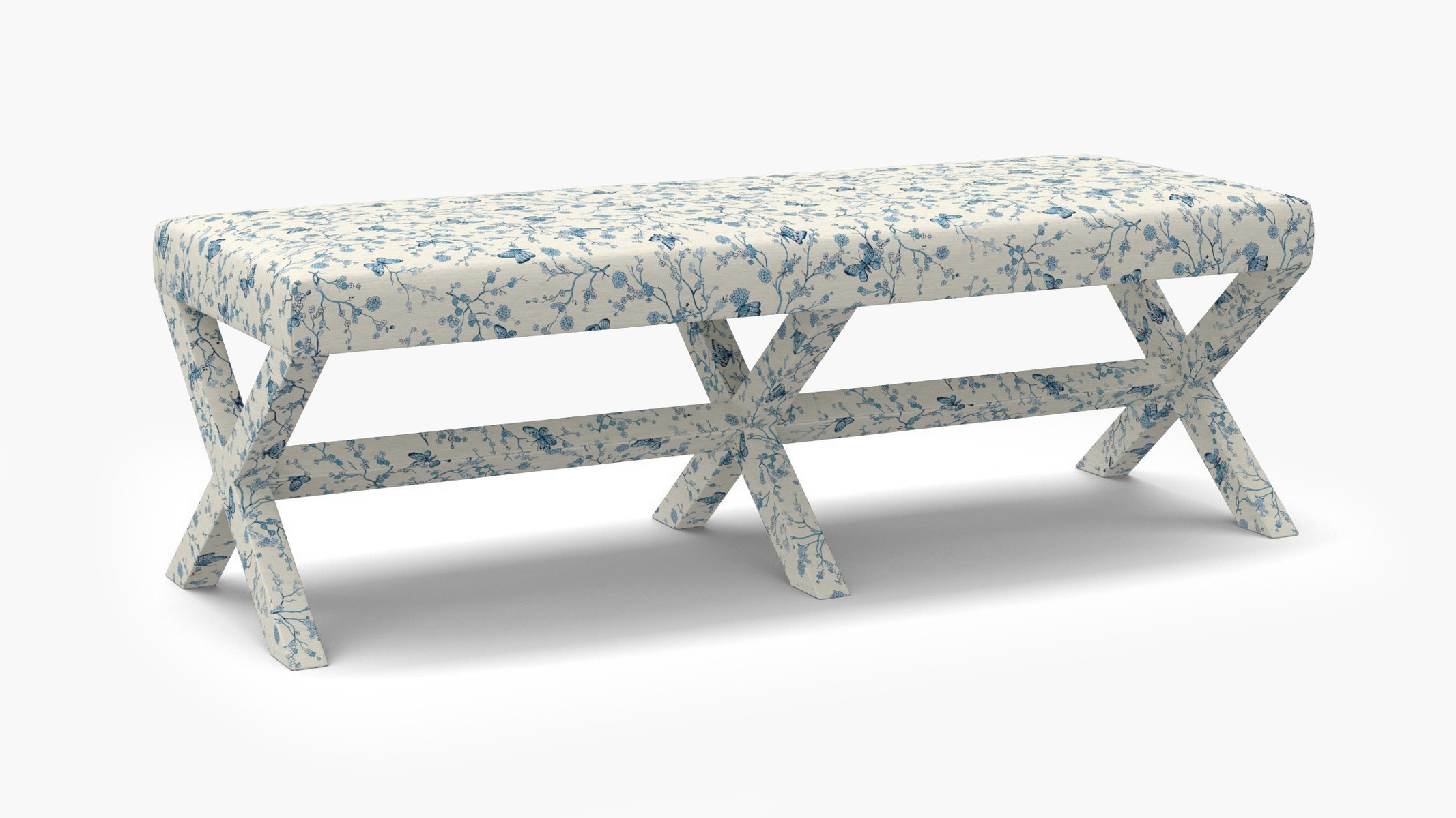 Double X Bench, Delft Mariposa - Image 1