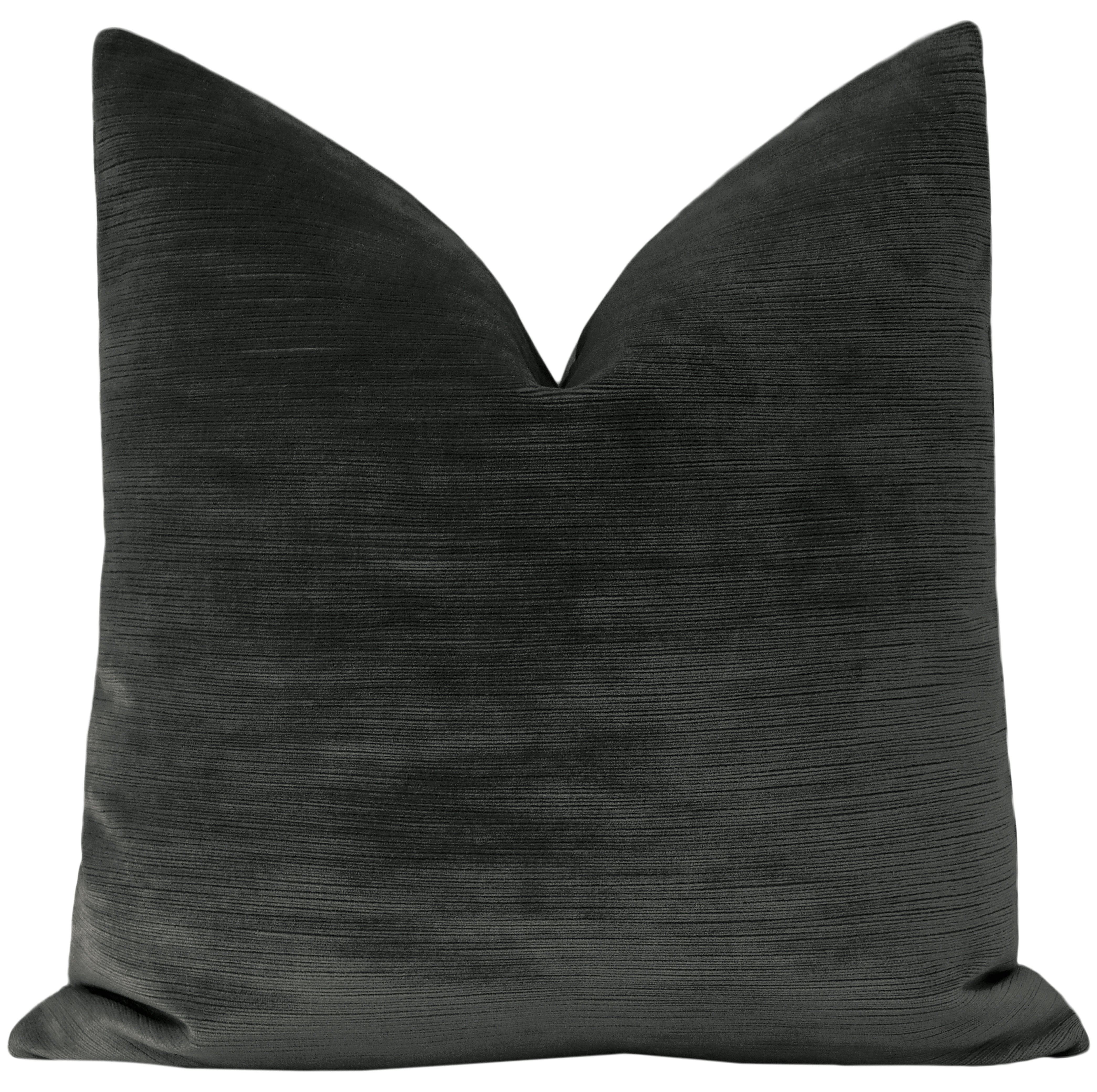STRIE VELVET // GRAPHITE - 20” X 30” QUEEN SHAM - Image 0