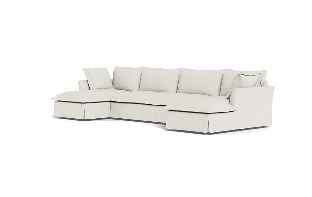 Skylar Slipcovered 3 Piece (4 Seat) U Chaise Sectional - Image 2