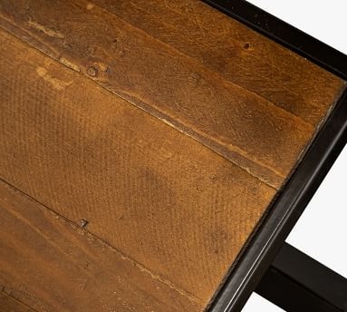 Juno Rectangular Reclaimed Wood End Table, Dark Bronze & Reclaimed Pine - Image 2