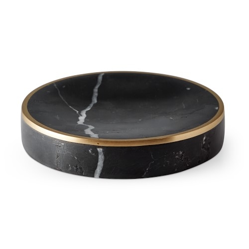 Black Marble and Brass Soap Dish - Image 0