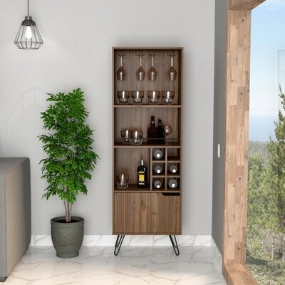 Caylee Aster High Bar with Wine Storage - Image 0