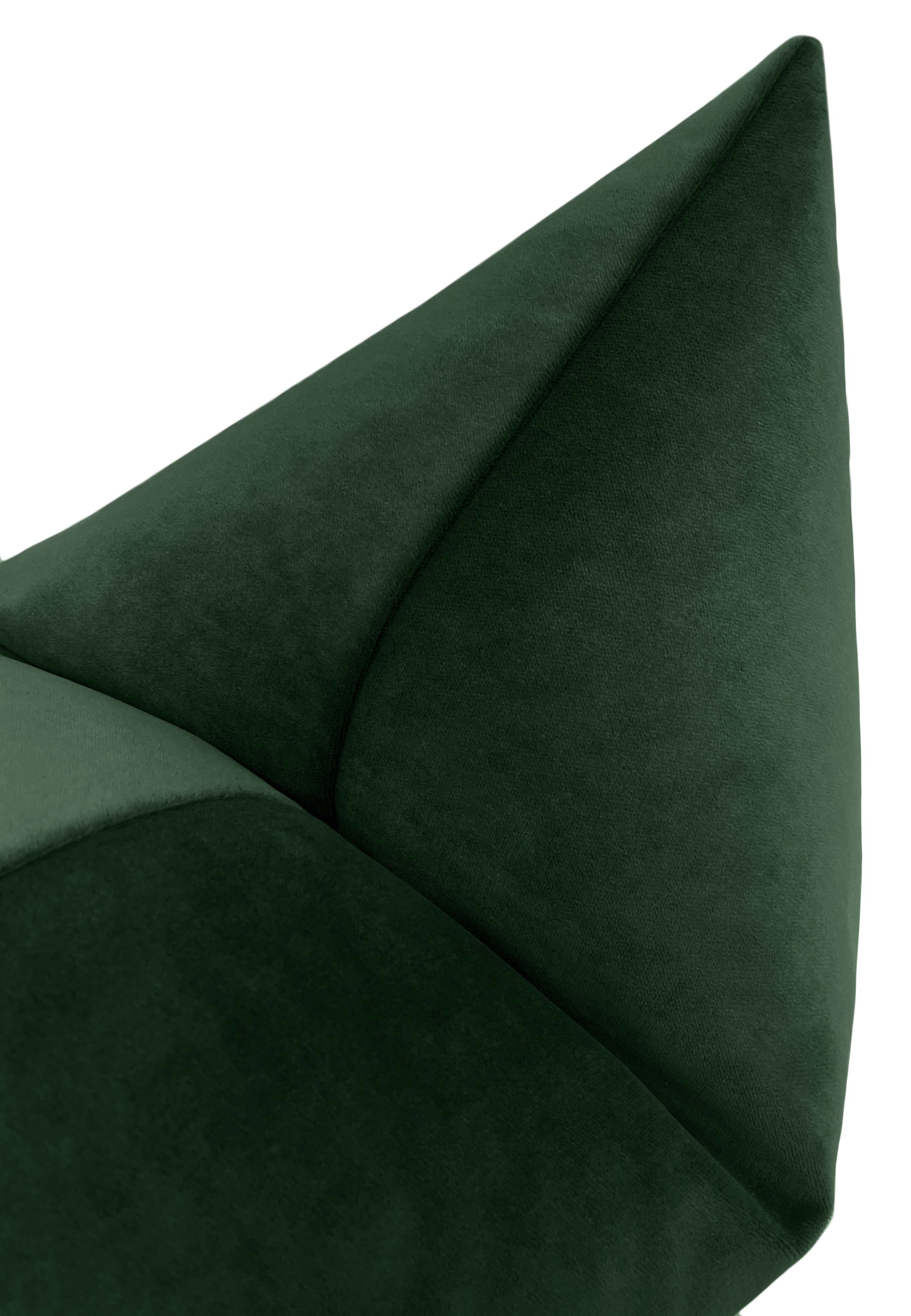 SOCIETY VELVET // EMERALD - 20” X 30” QUEEN SHAM / Knife Edge - Image 3