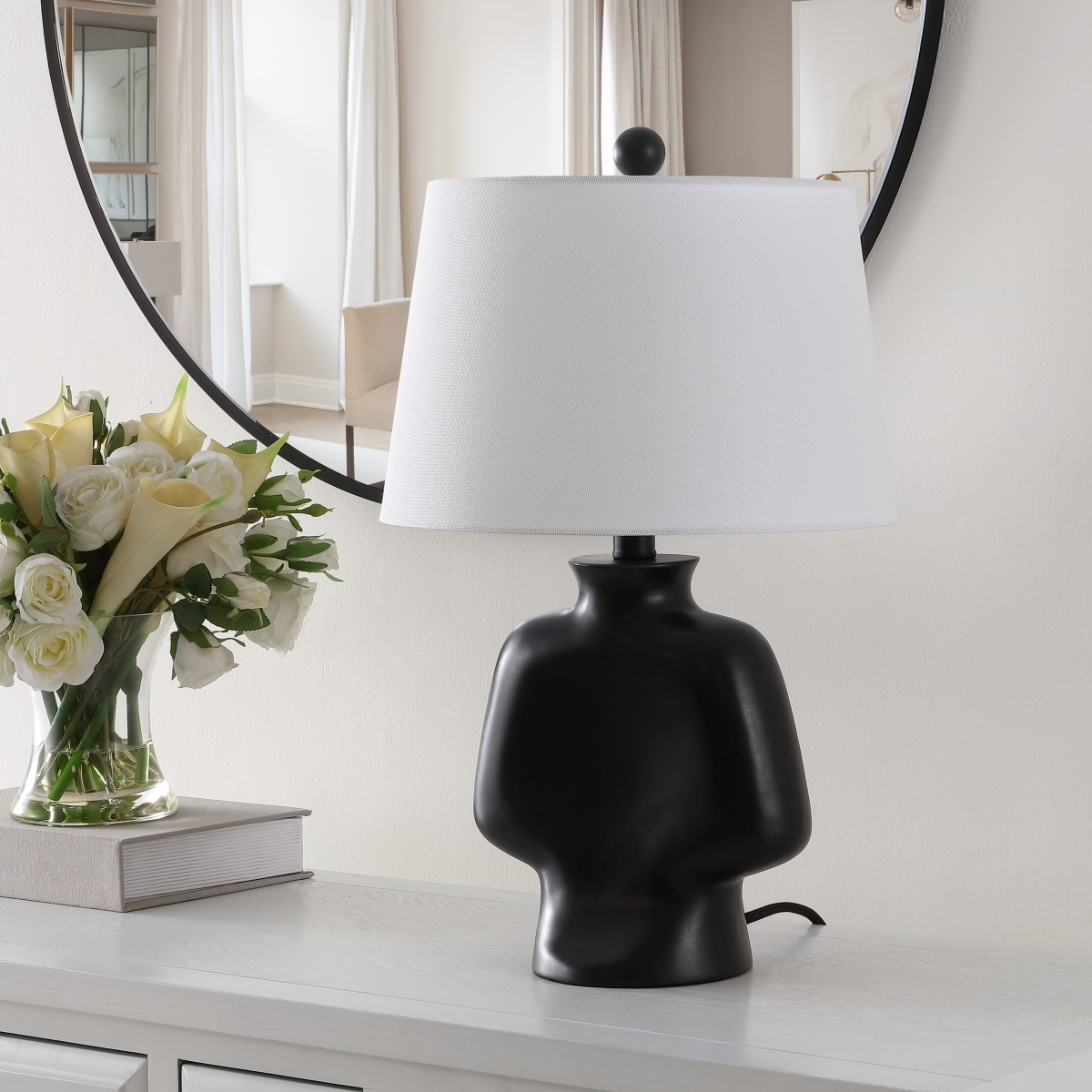 Johari 20.25 Inch Table Lamp - Black - Safavieh - Image 1