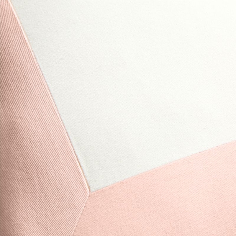 Legacy Border Organic Cotton Monogrammable 20"x20" Elegant Pink Throw Pillow Cover - Image 2