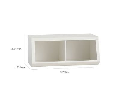 Double Market Bin w Divider, Simply White, In-Home Delivery - Image 4