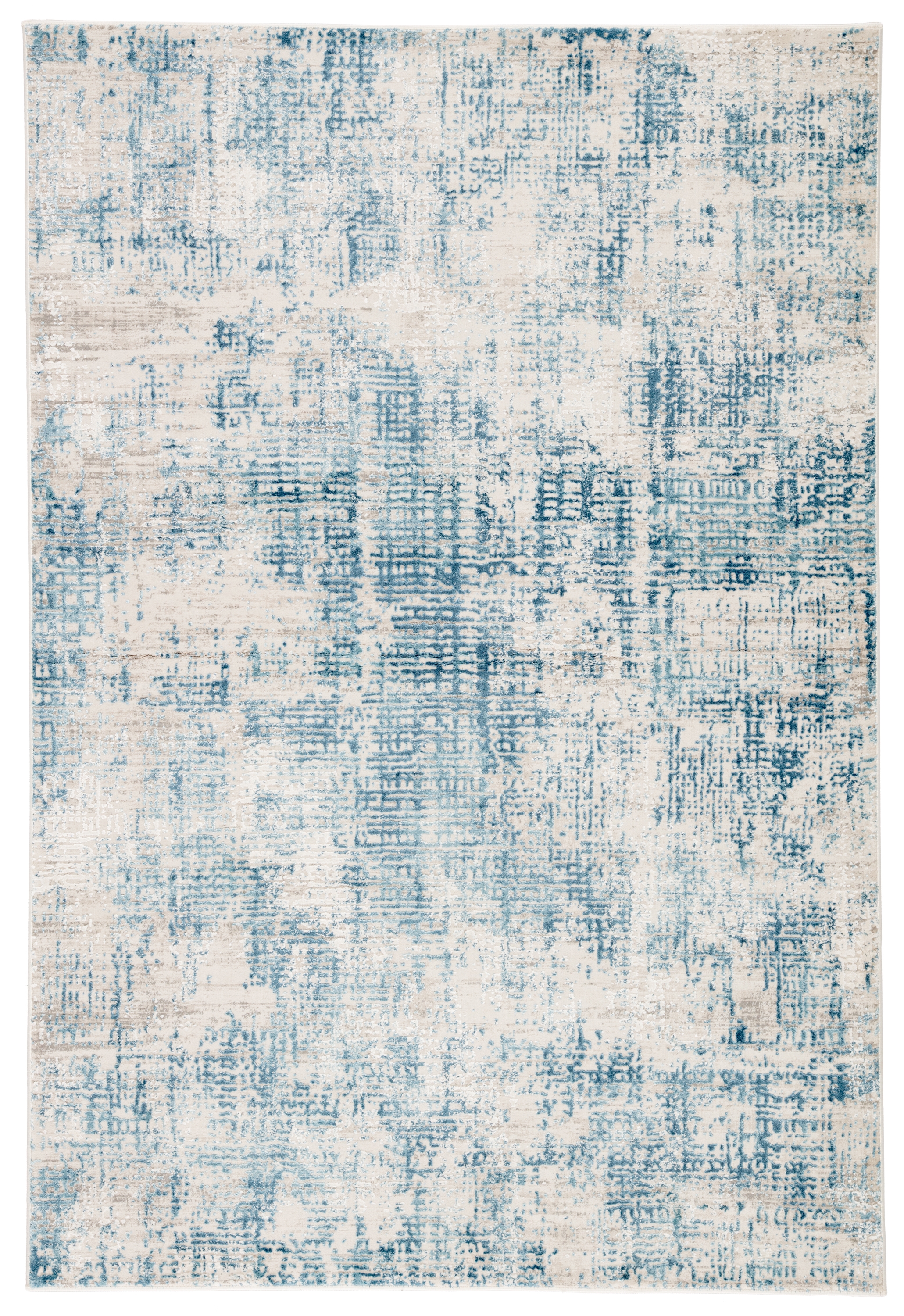 Eero Abstract Blue/ Ivory Area Rug (8'X10') - Image 0
