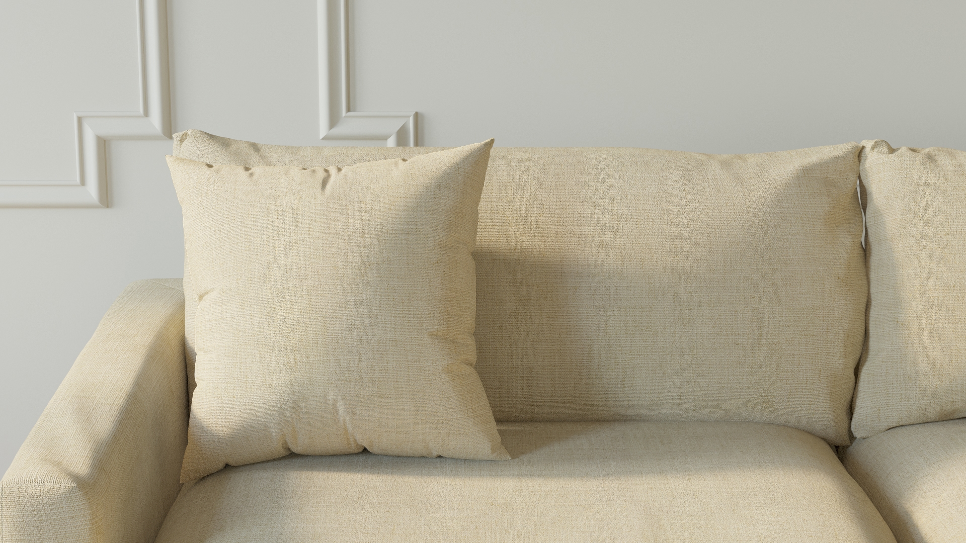 Throw Pillow 18", Talc Everyday Linen, 18" x 18" - Image 2