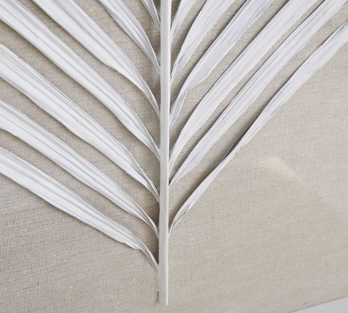 Long Palm Leaf Shadow Box Wall Art, White, Rectangle, 24" x 44" - Image 2