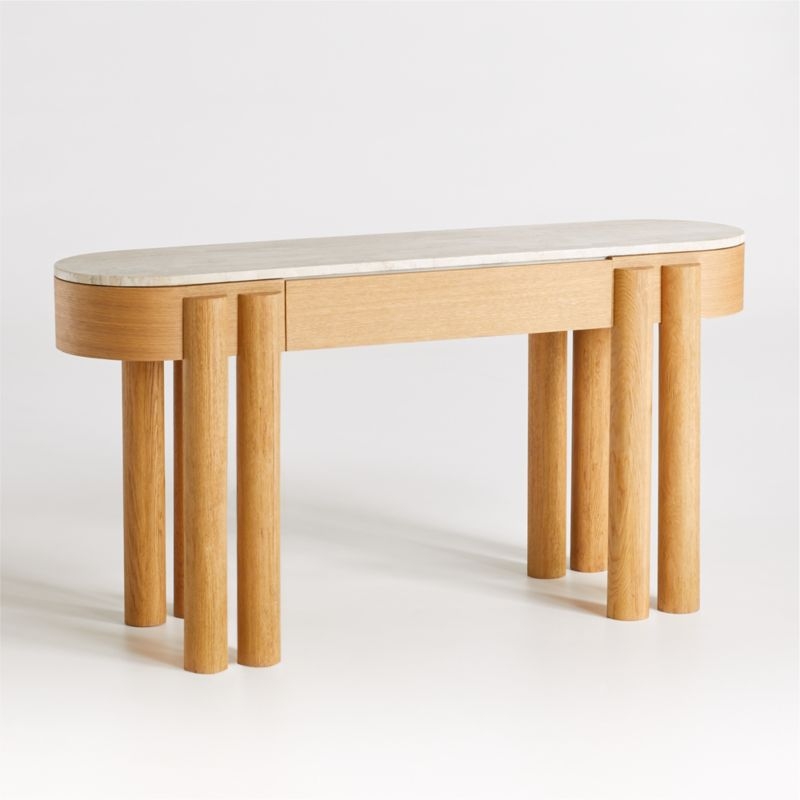 Oasis Oval Wood Console Table - Image 4