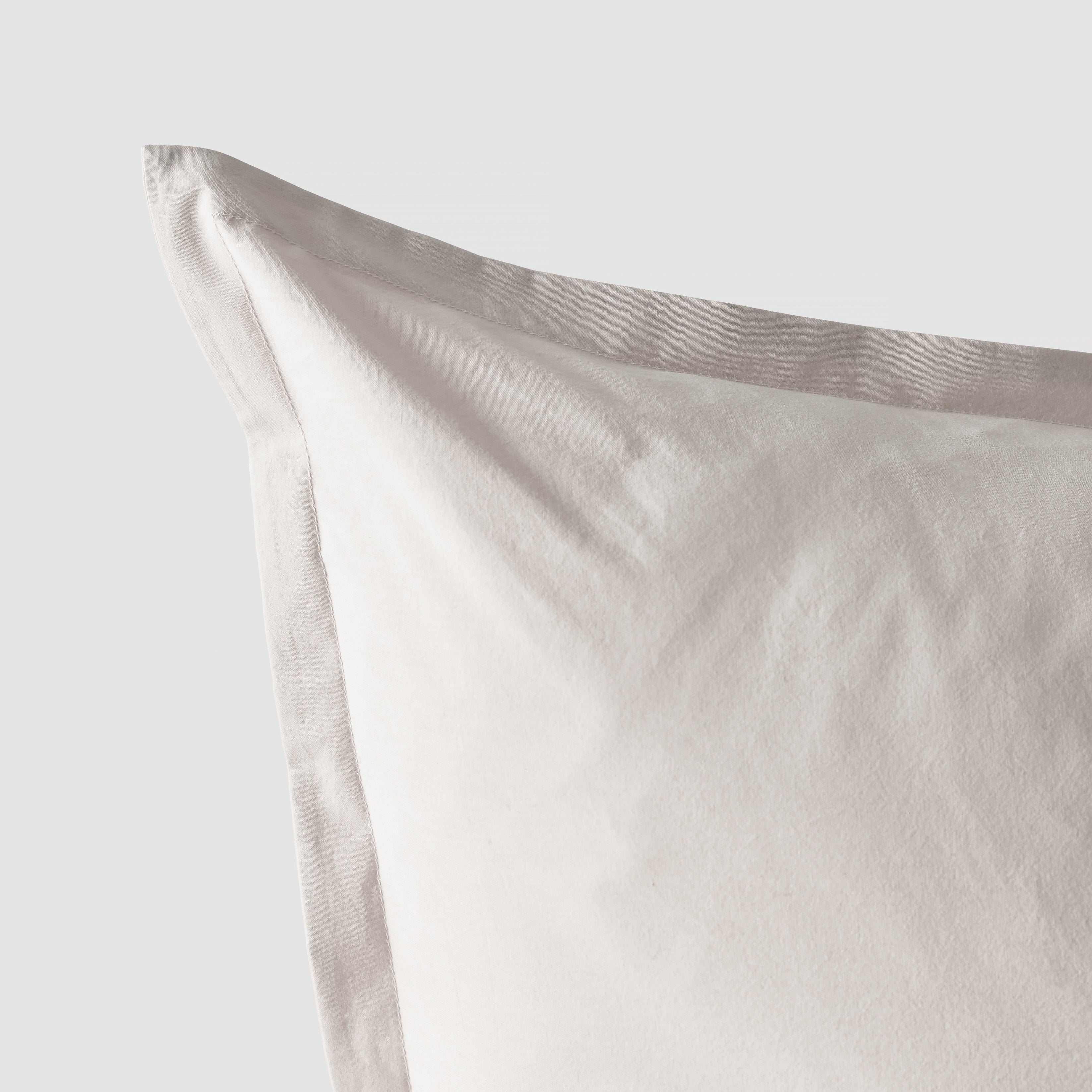 The Citizenry Organic Stonewashed Percale Euro Shams | White - Image 2